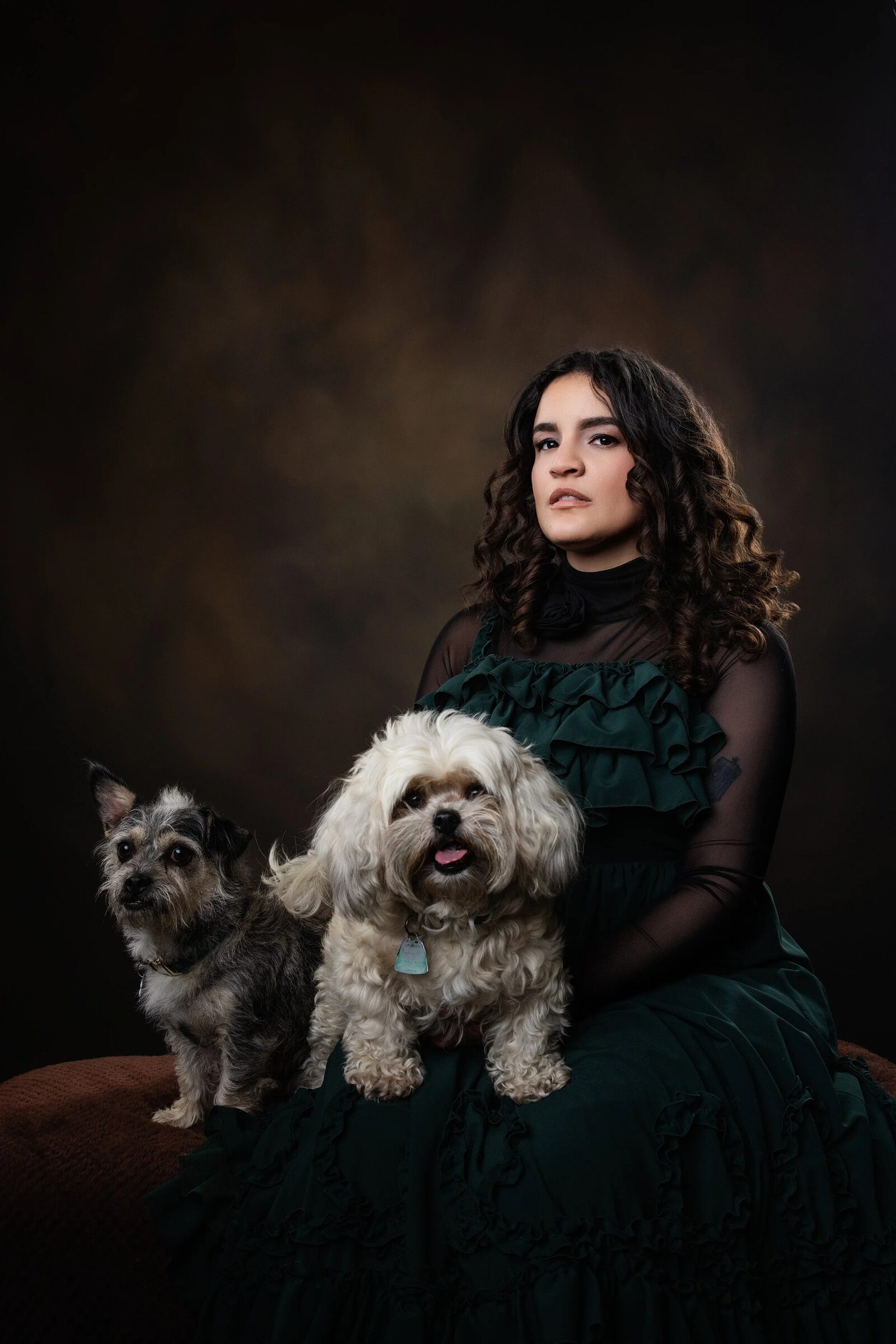 Carolina Blanchard with her two dogs